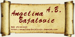Angelina Bajalović vizit kartica